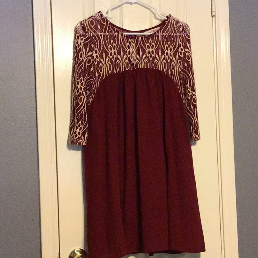 Long sleeve chiffon dress